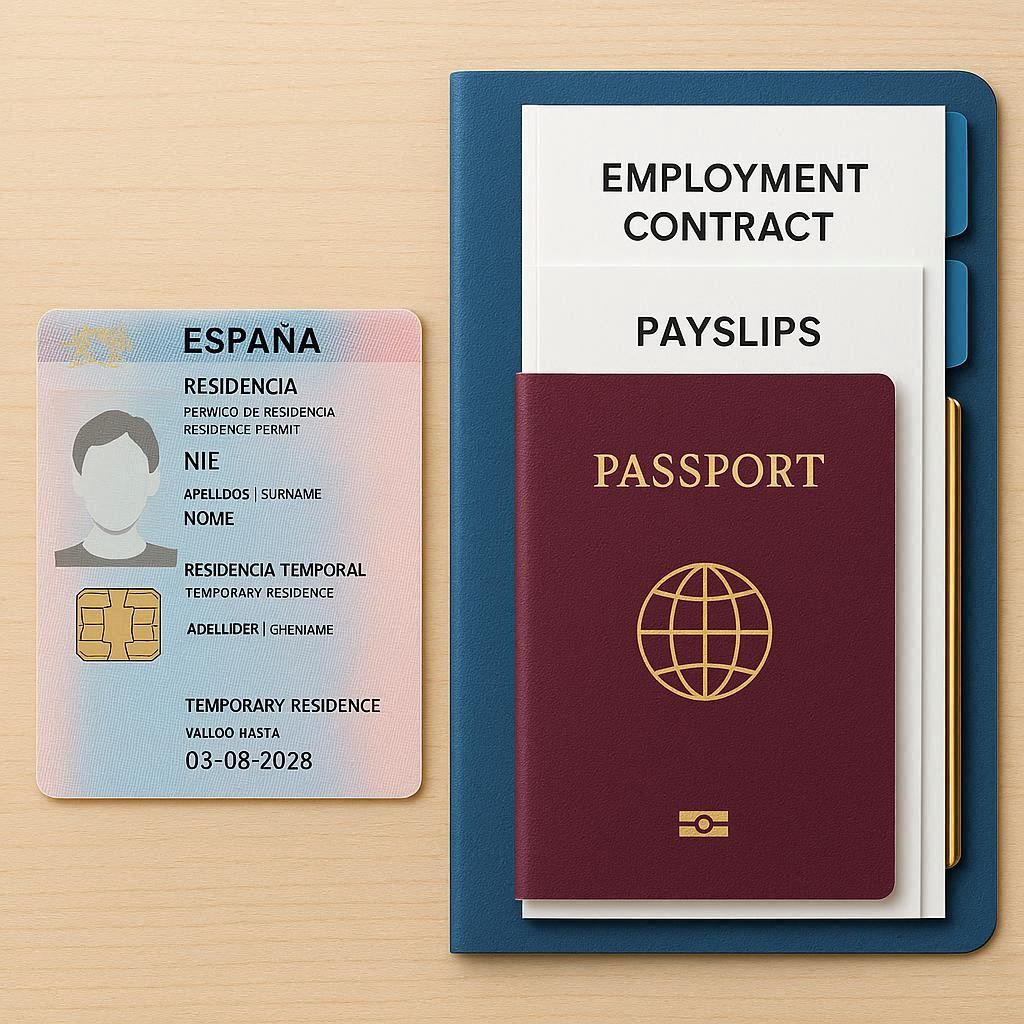 Guia: documentación para renovar el NIE por cuenta ajena